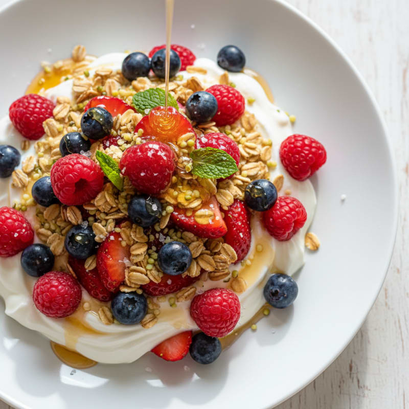 Creamy Greek Yogurt Berry Parfait