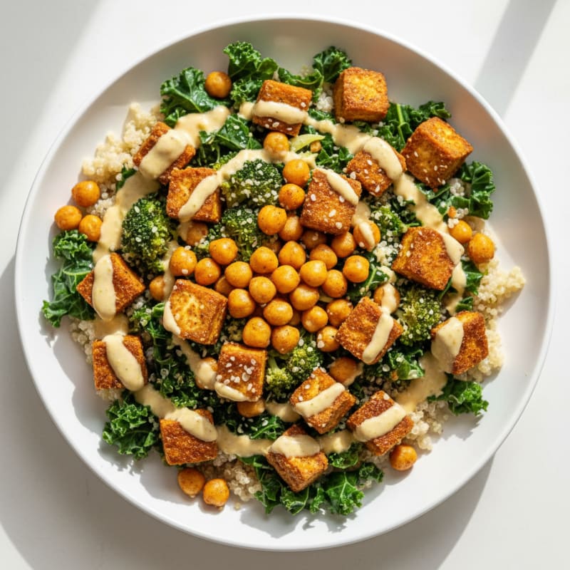 Roasted Vegetable and Chickpea Buddha Bowl