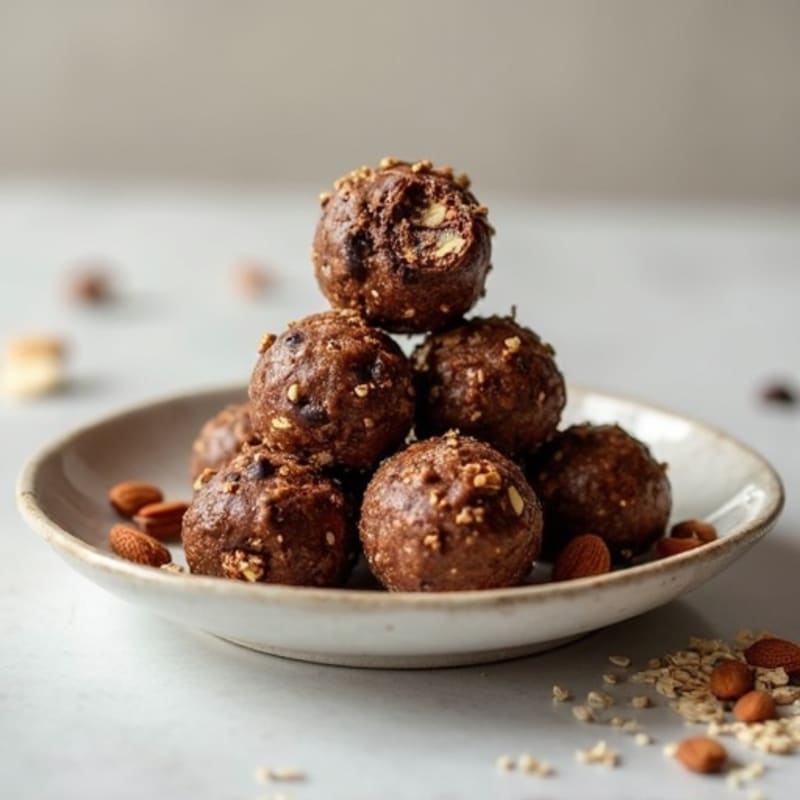 No-Bake Dark Chocolate Almond Energy Bites