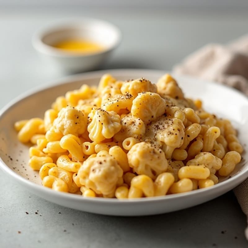 Creamy Cheesy Chicken and Cauliflower Pasta Bake