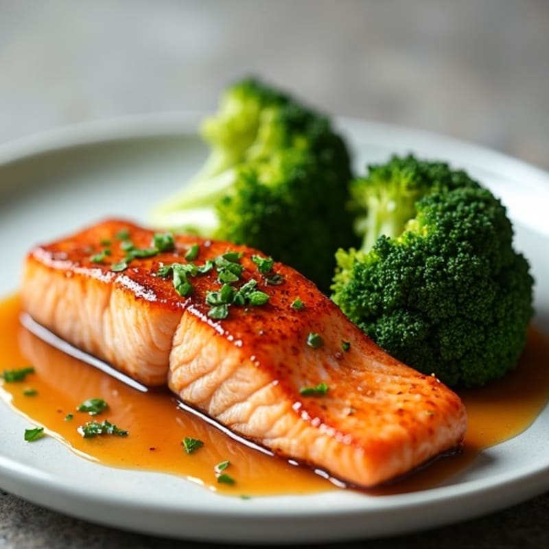 Crispy Teriyaki Salmon with Roasted Broccoli