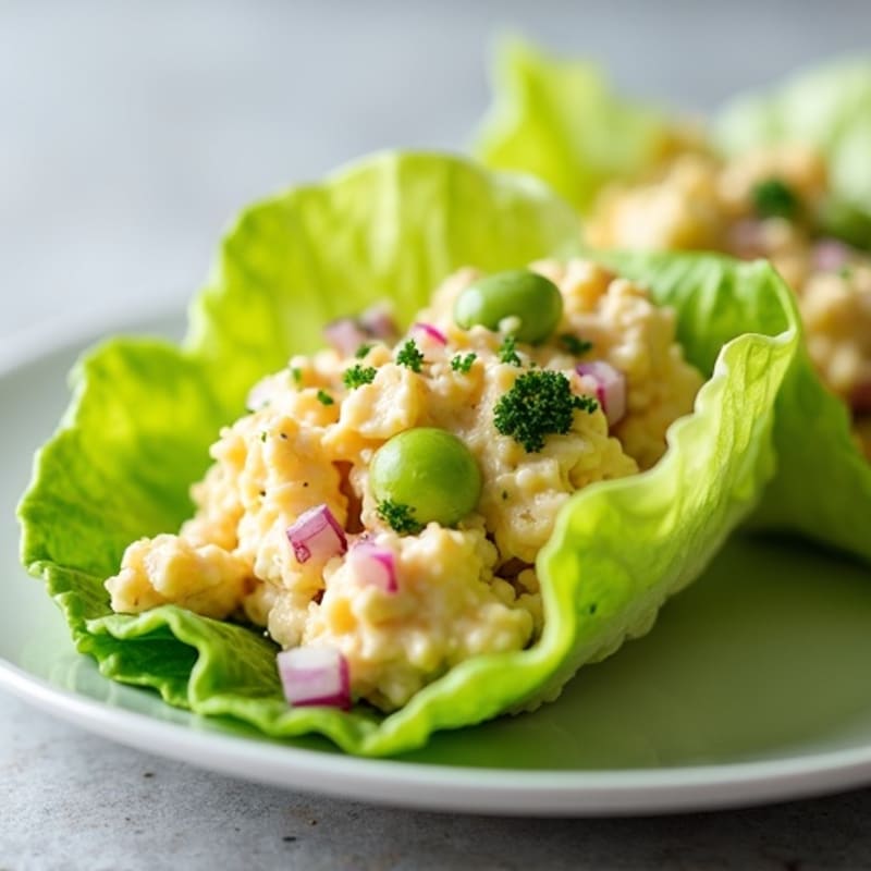 Creamy Egg Salad Lettuce Wraps