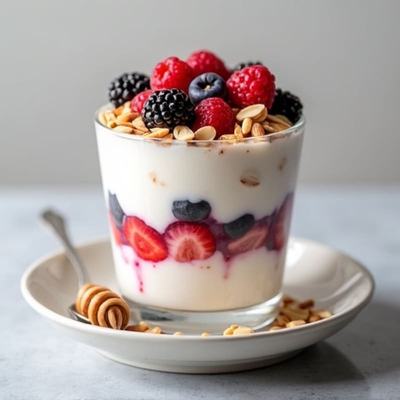 Creamy Greek Yogurt Protein Parfait with Mixed Berries