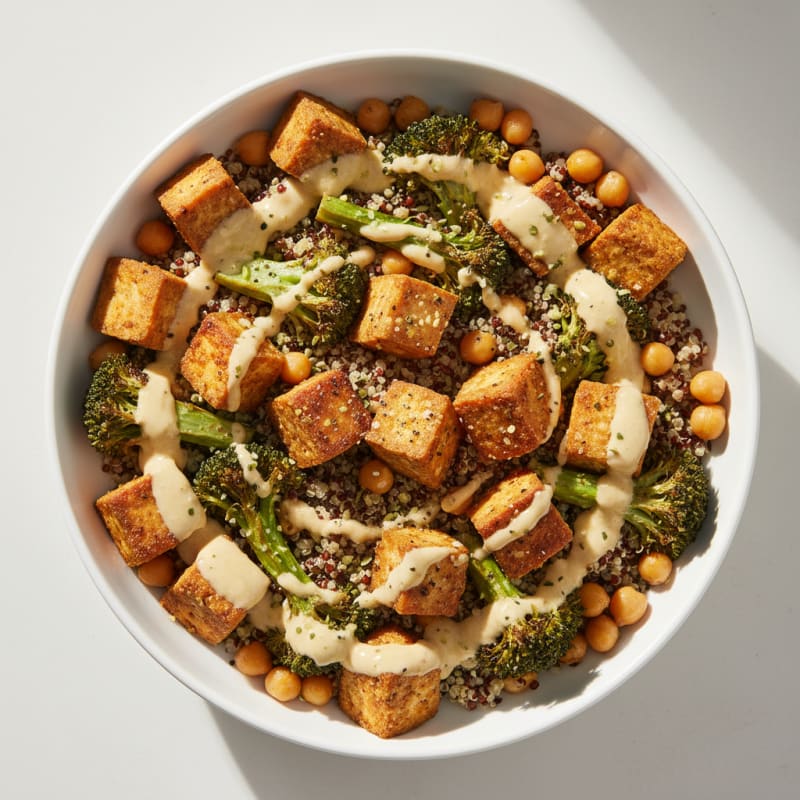 Roasted Vegetable Buddha Bowl with Tahini