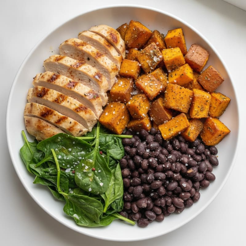 Roasted Sweet Potato & Black Bean Bowl
