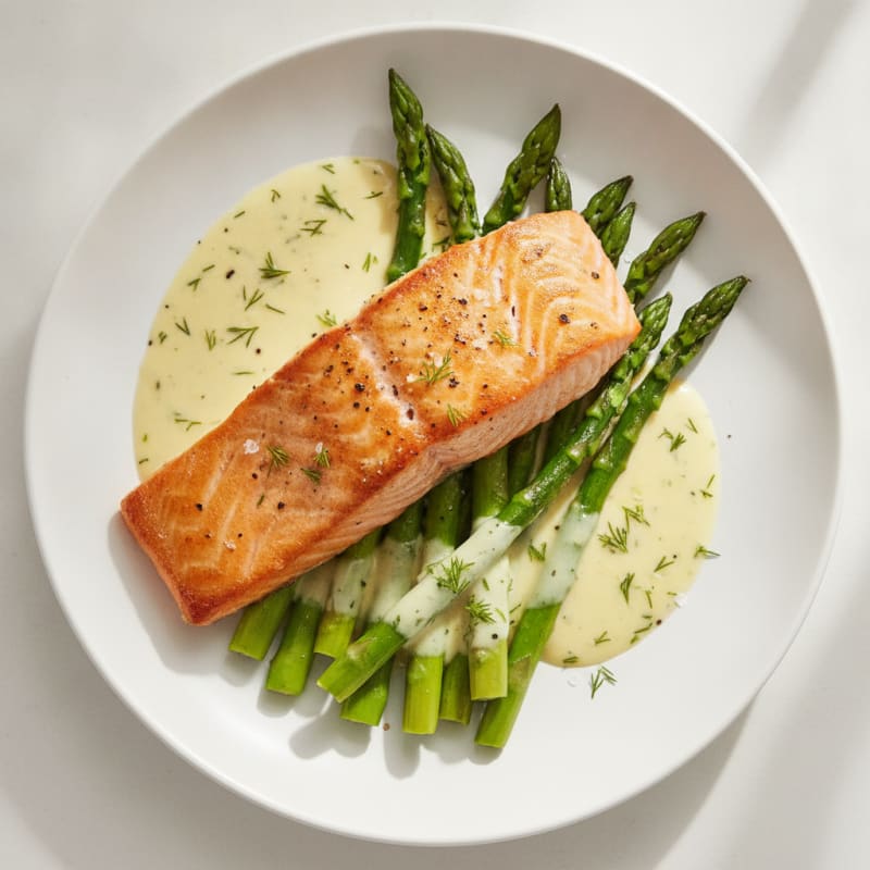 Pan-Seared Salmon with Lemon-Dill Sauce