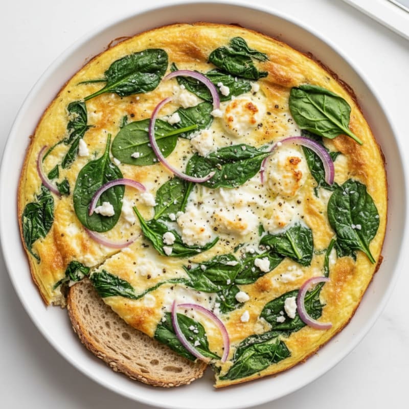 Fluffy Egg White and Spinach Frittata