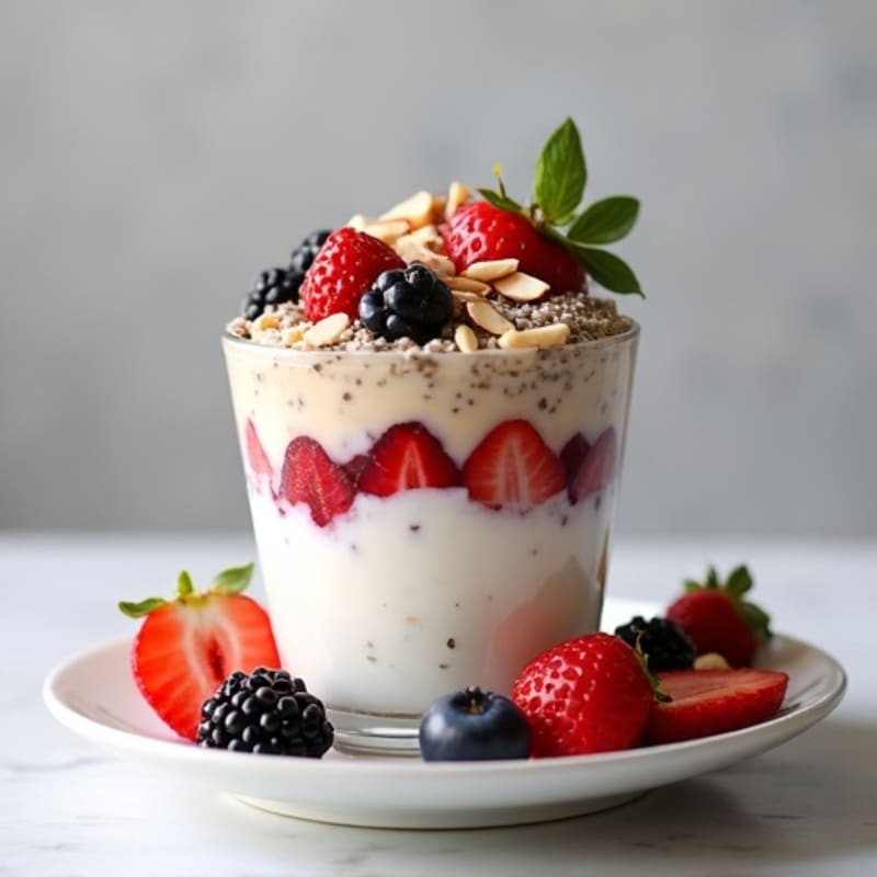 Creamy Greek Yogurt Protein Parfait with Mixed Berries