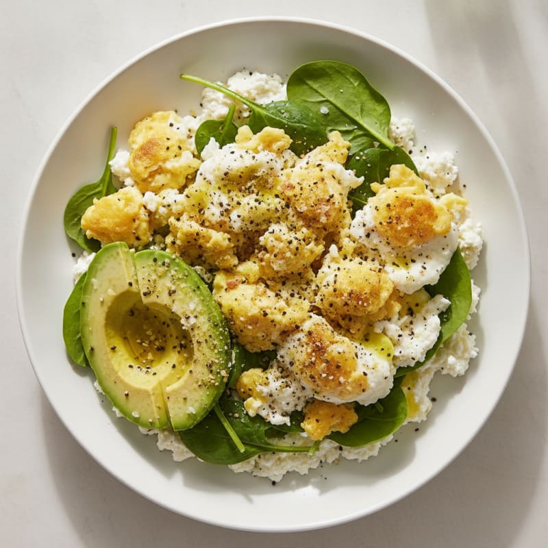 Eggs and Cottage Cheese Protein Bowl