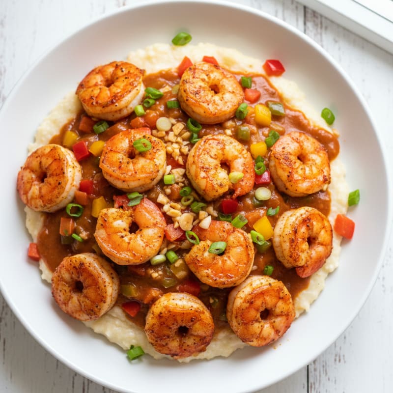Creamy Cajun Shrimp and Grits