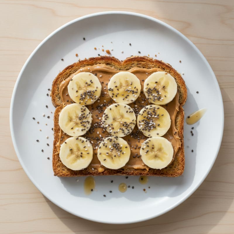 Almond Butter Banana Chia Toast