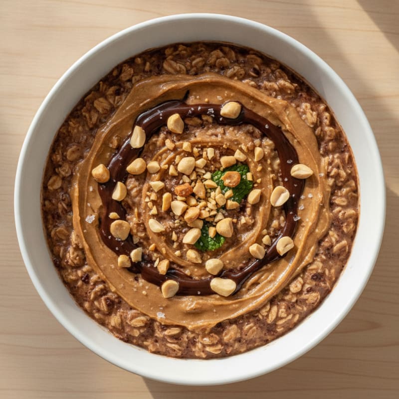 Chocolate Peanut Butter Overnight Oats