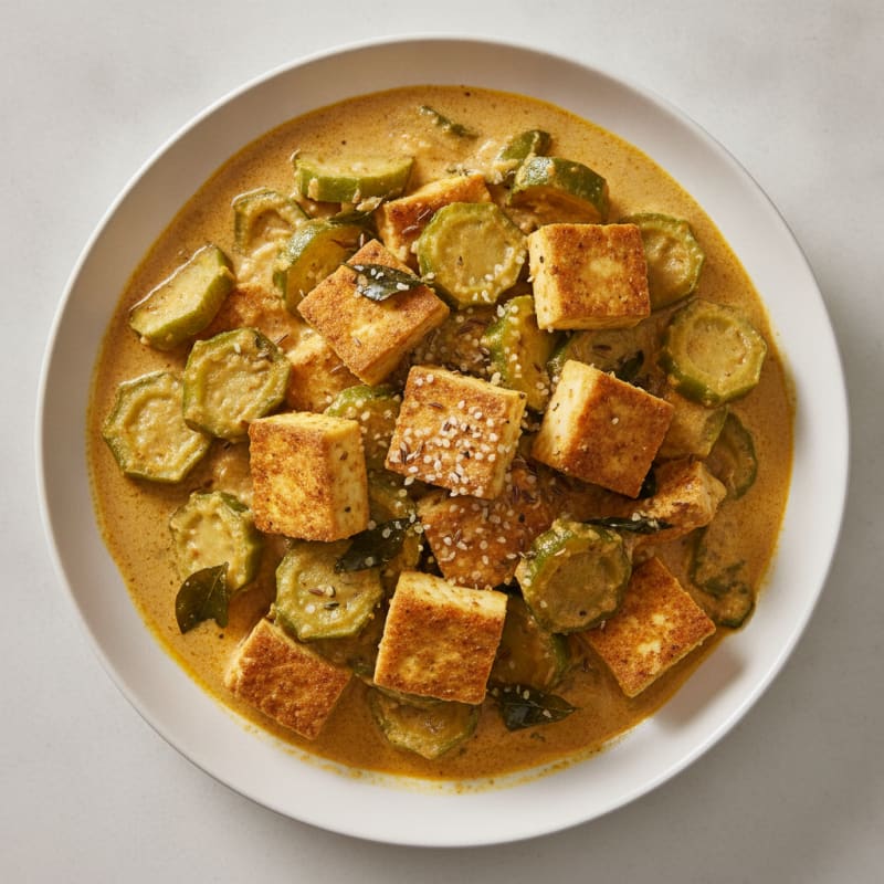 Tindora Tofu Coconut Curry