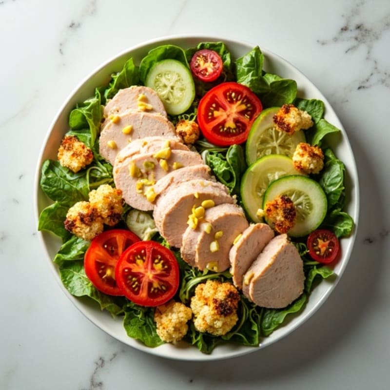 Lean Turkey and Provolone Chopped Salad with Crispy Vegetables