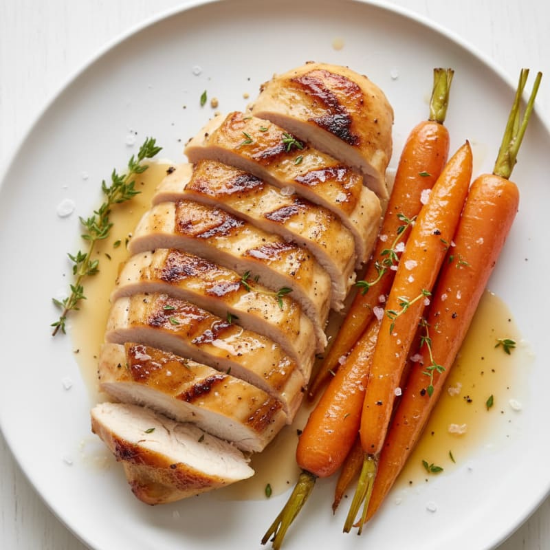 Roasted Chicken with Honey-Glazed Carrots