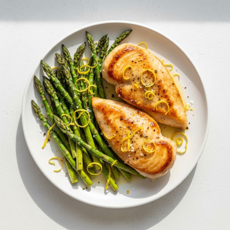 Zesty Lemon Herb Chicken with Roasted Asparagus