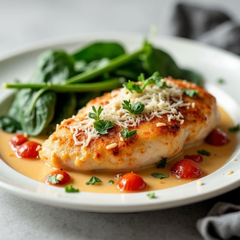 Creamy Sun-Dried Tomato Chicken with Fresh Spinach