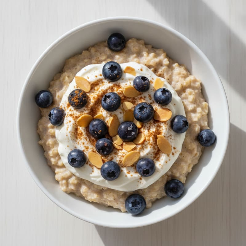 Berry-Almond Oatmeal with Protein Boost