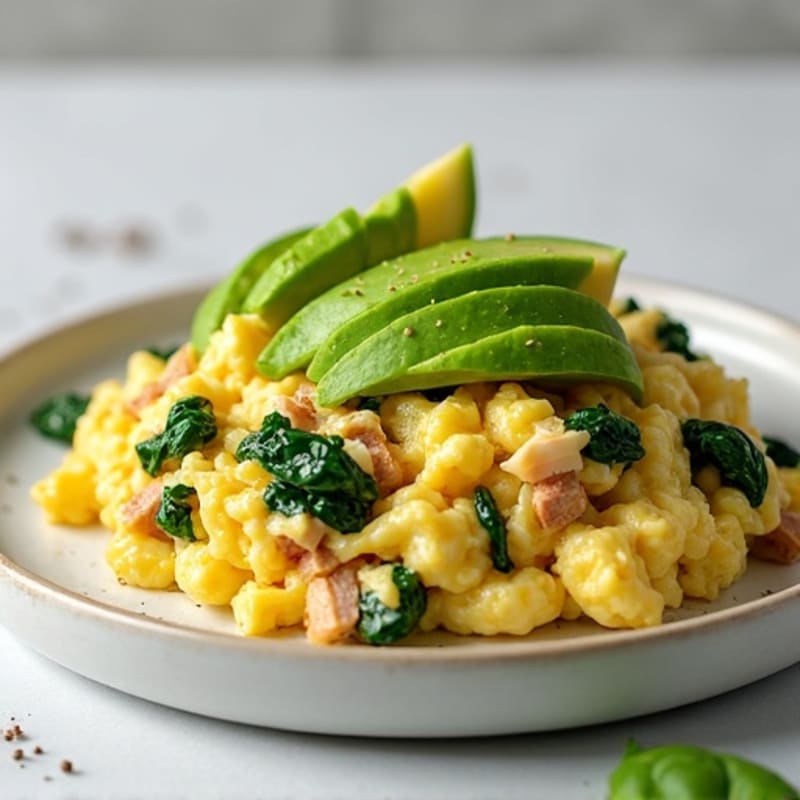 Egg White Scramble with Spinach and Lean Turkey