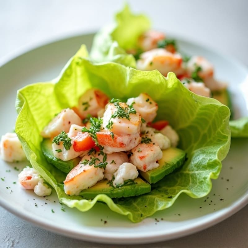 Fresh Lemon-Herb Lobster Salad Lettuce Wraps