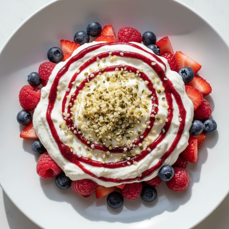 Greek Yogurt Protein Parfait with Mixed Berries