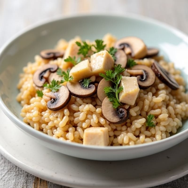 Healthy Creamy Mushroom Risotto