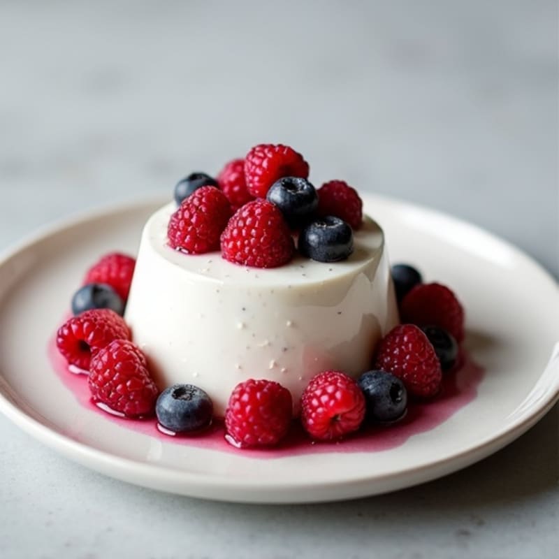 Silky Greek Yogurt Protein Mousse with Mixed Berries