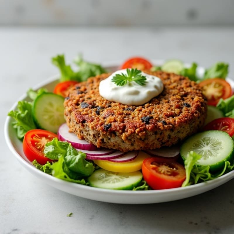 Lean Ground Beef Burger Salad with Creamy Special Sauce