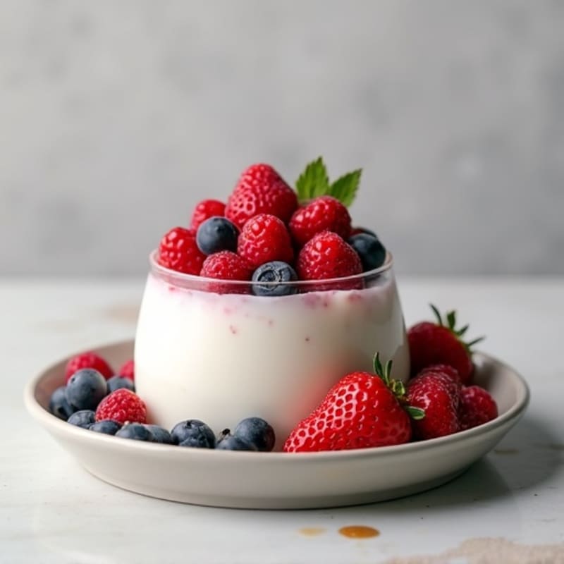 Creamy Greek Yogurt Protein Mousse with Berries