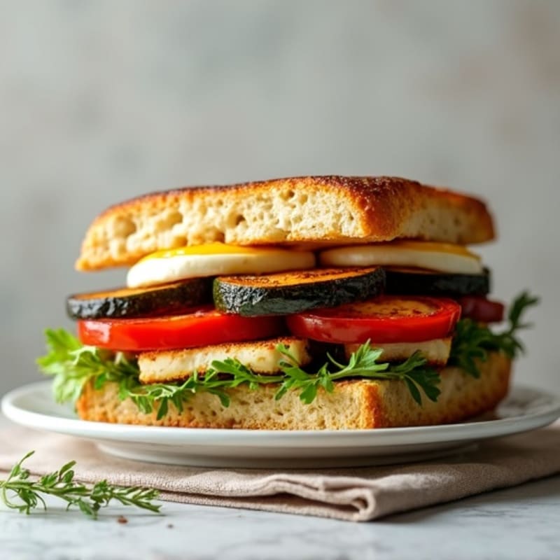 Crispy Roasted Vegetable Panini