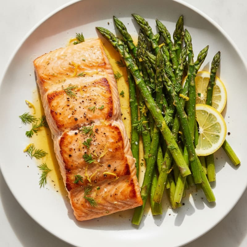 Lemon-Herb Grilled Salmon with Asparagus