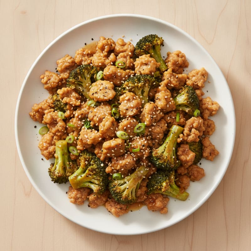 Savory Ground Pork with Ginger Glaze