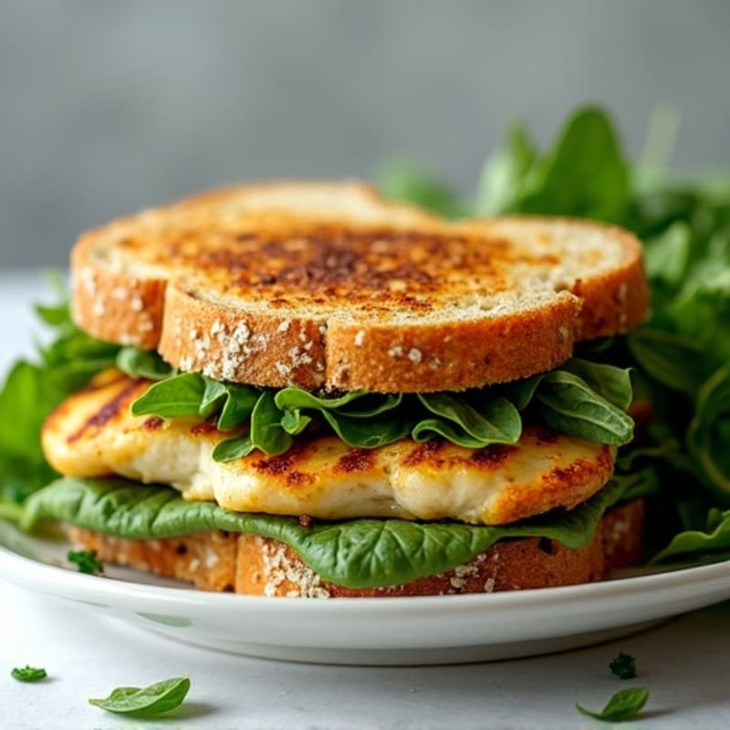 Herb-Pesto Grilled Chicken Sandwich with Fresh Greens