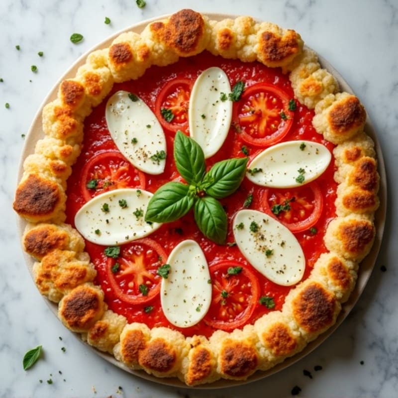 Crispy Cauliflower Crust Margherita Pizza
