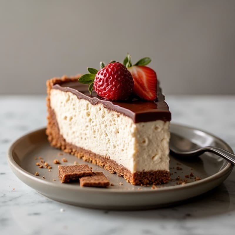 High-Protein Chocolate Greek Yogurt Cheesecake