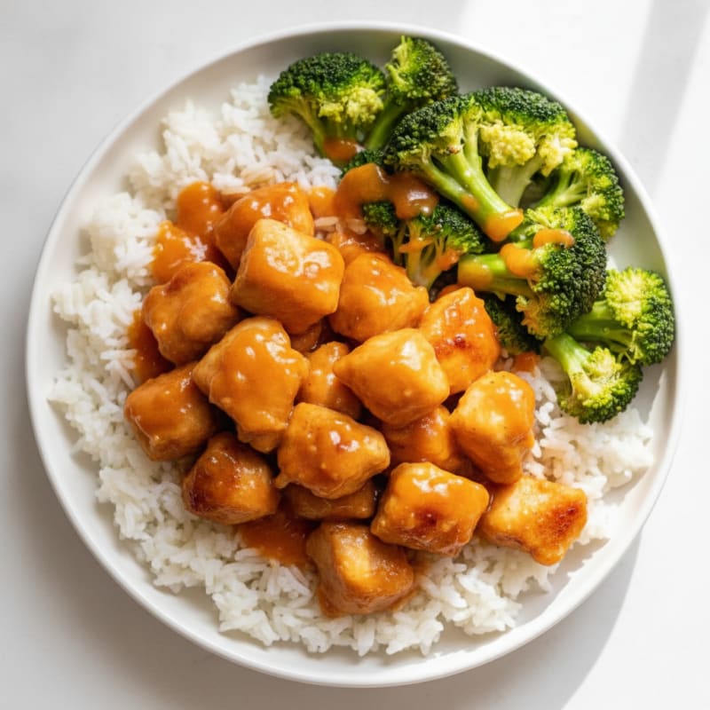 Sticky Orange Glazed Chicken Bites