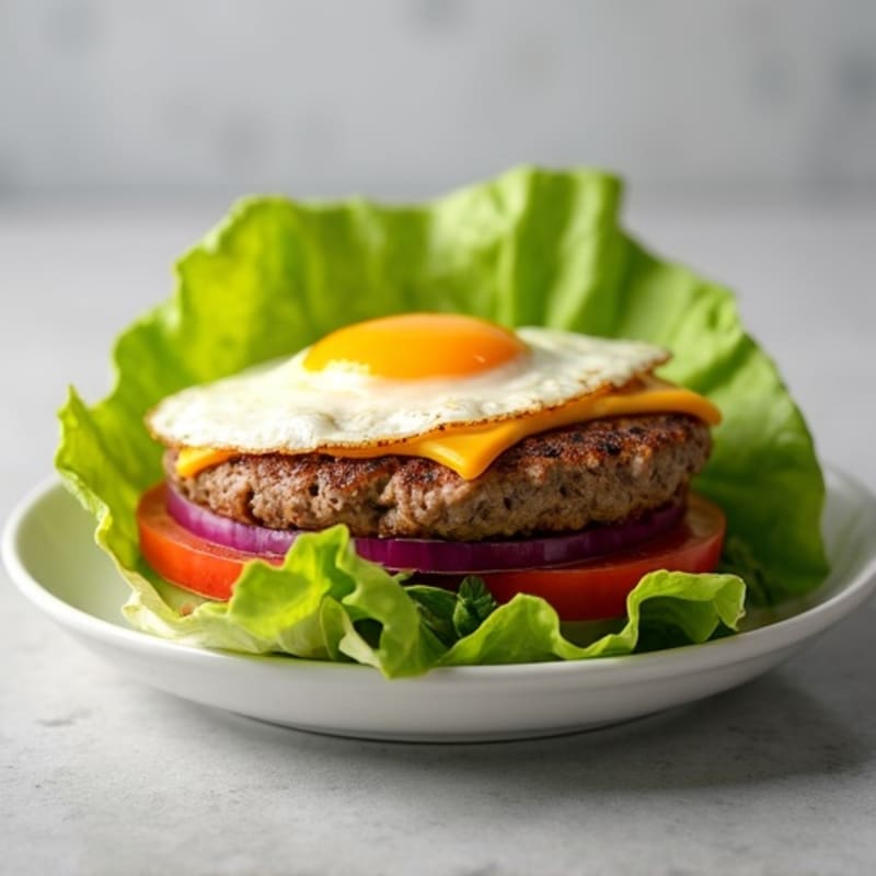 Juicy Lettuce-Wrapped Beef Burger