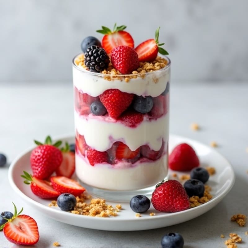 Creamy Greek Yogurt Protein Parfait with Berries