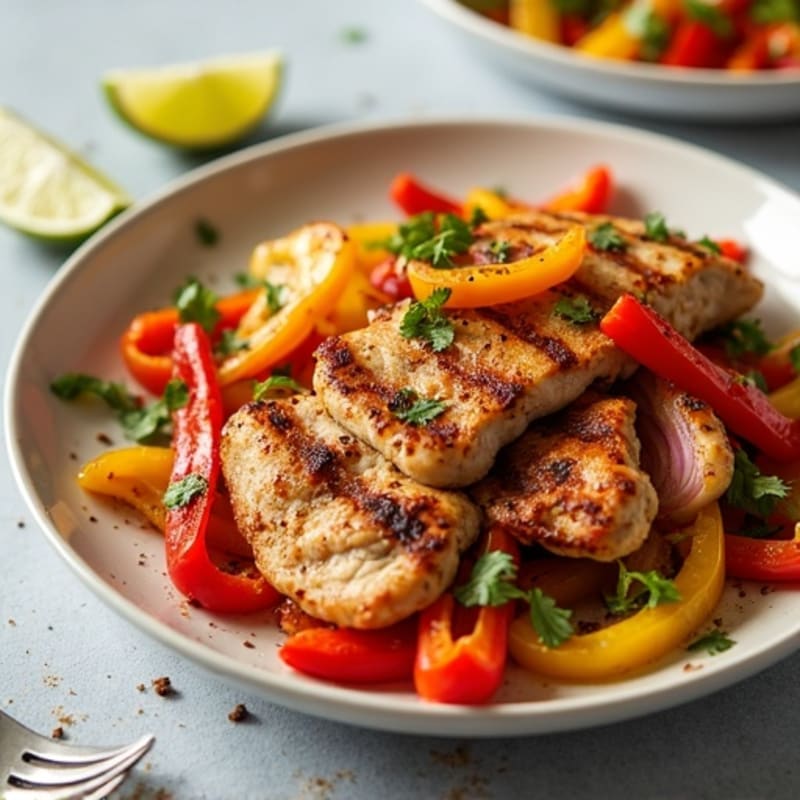 Sheet Pan Citrus-Garlic Chicken Fajitas
