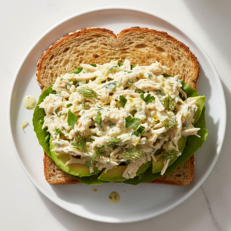 Zesty Lemon-Herb Chicken Salad Sandwich
