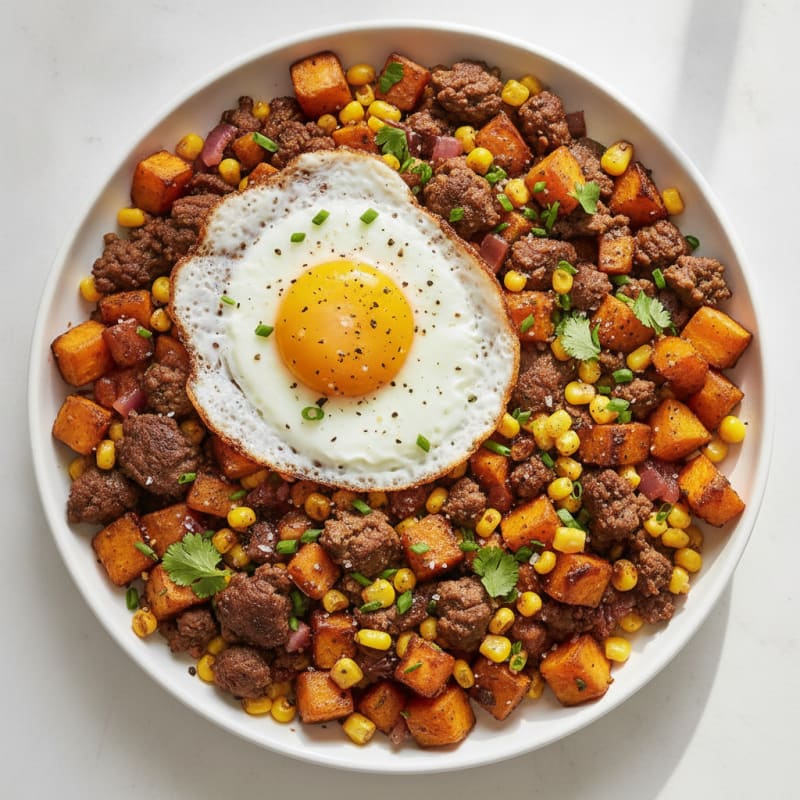 Bison & Sweet Potato Hash