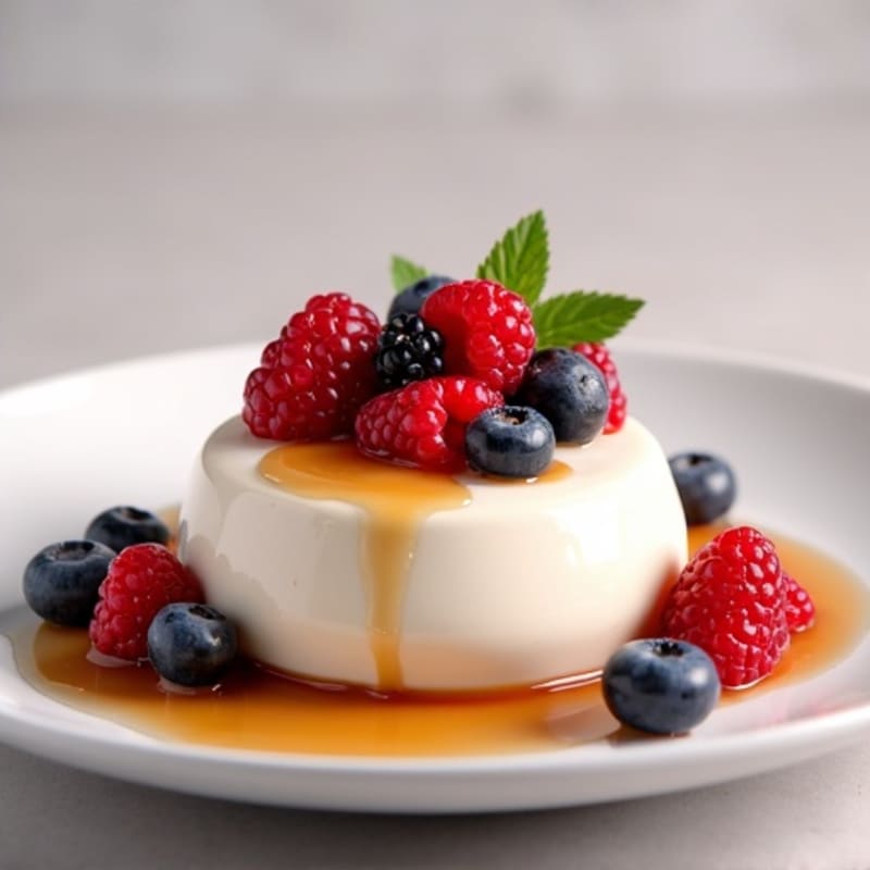 Greek Yogurt Protein Mousse with Mixed Berries