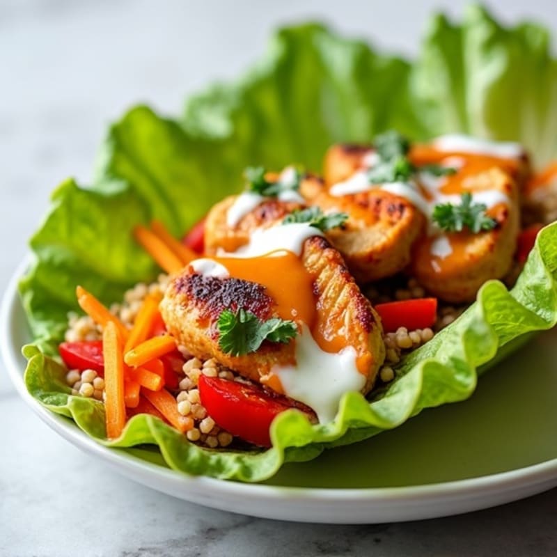 Spicy Buffalo Ranch Chicken Lettuce Wrap