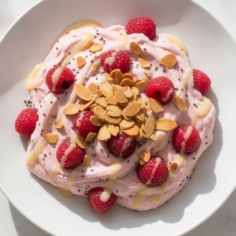 Silky Greek Yogurt Protein Mousse with Berries