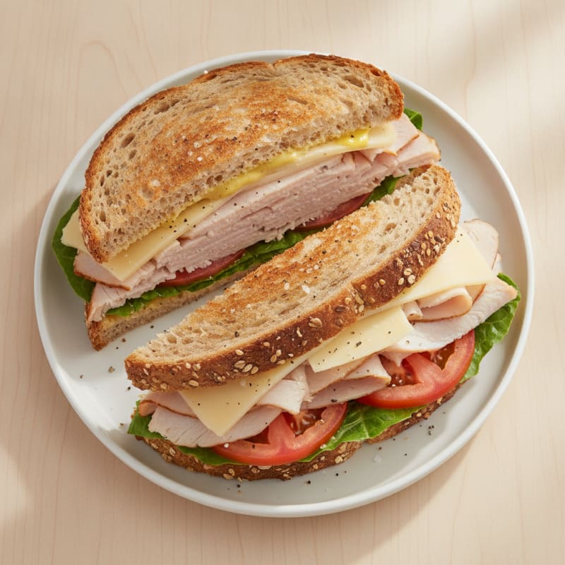 Classic Turkey and Swiss Sandwich