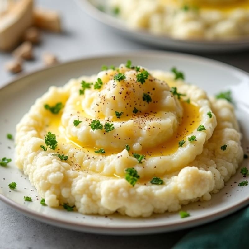 Creamy Cauliflower Mash with Roasted Garlic