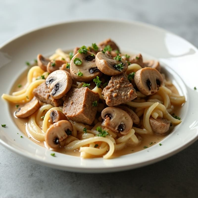 Creamy Lean Beef and Mushroom Skillet