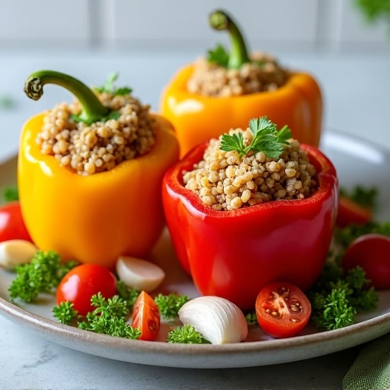 Protein-Packed Turkey and Quinoa Stuffed Bell Peppers