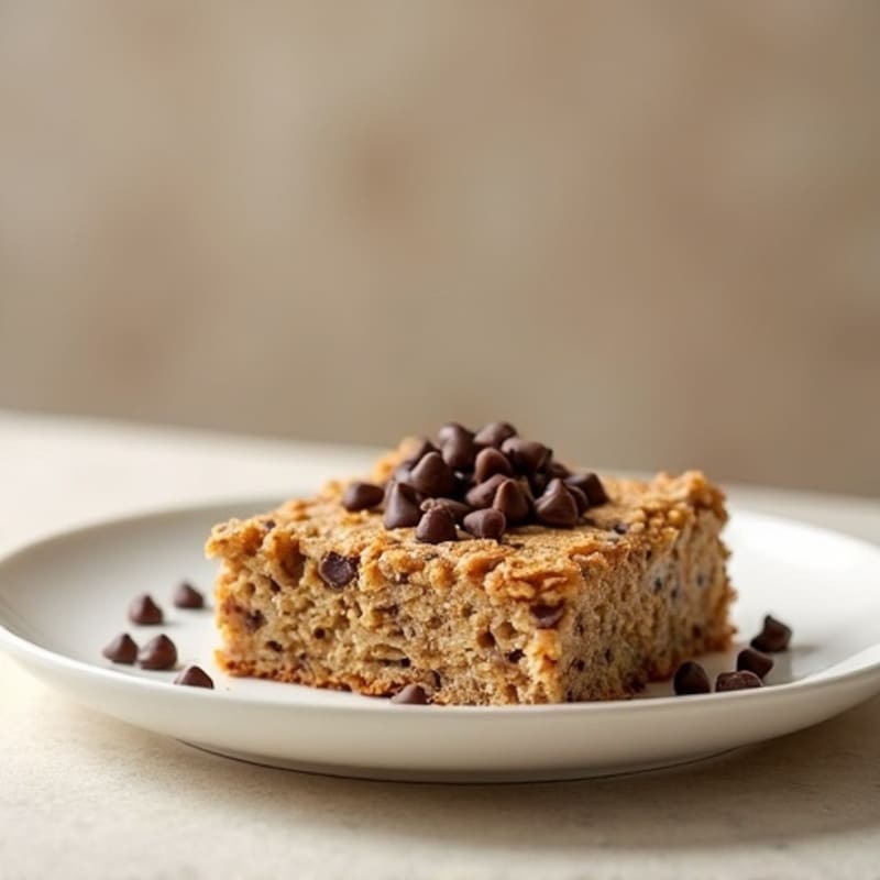 Chewy Chocolate Chip Protein Baked Oatmeal