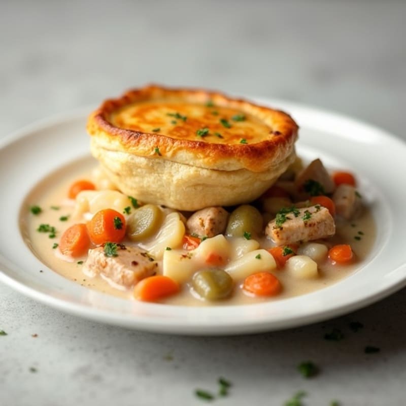Lightened-Up Creamy Chicken and Root Vegetable Pot Pie